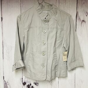 Light Gray Button-Up Jacket